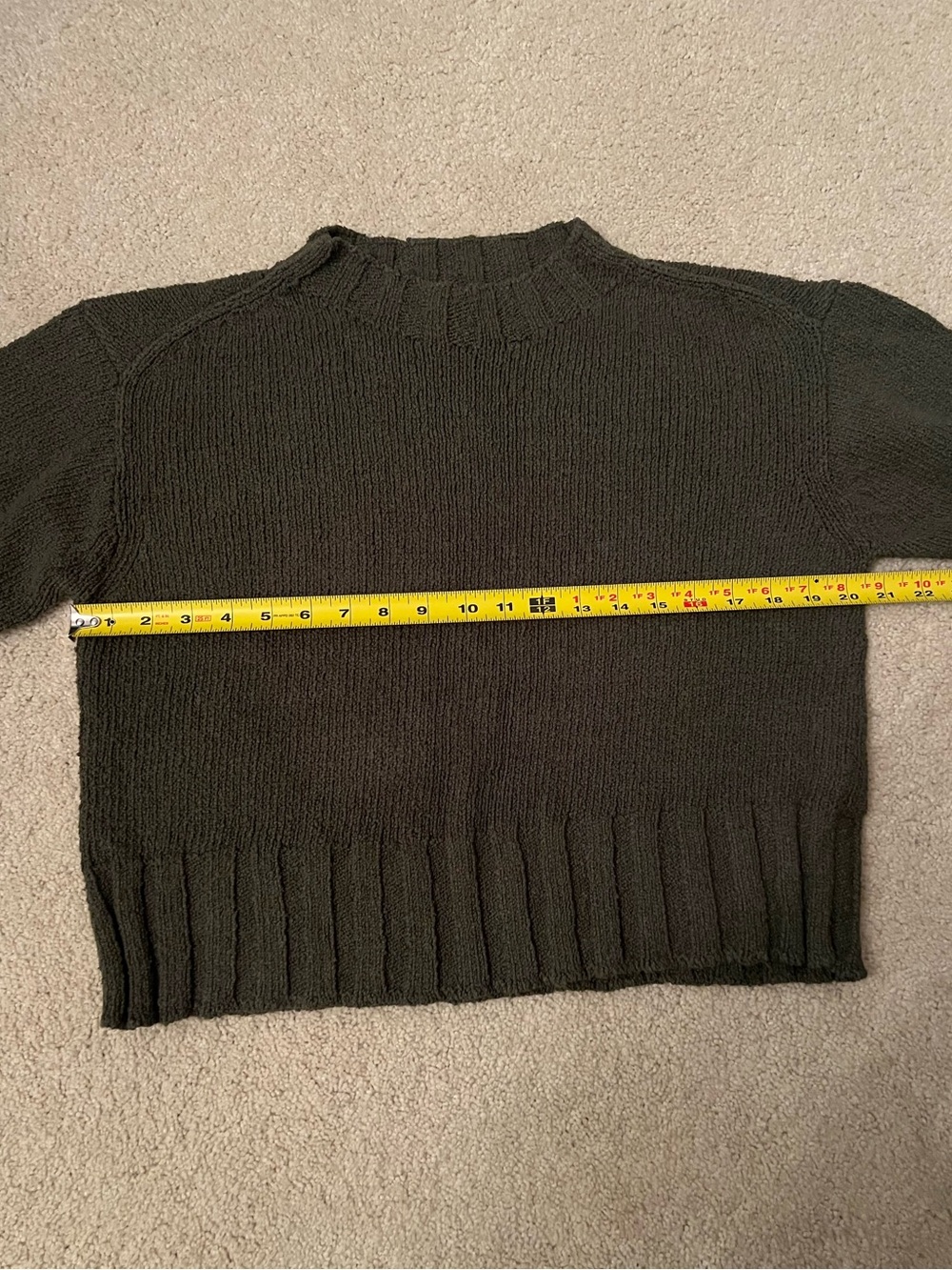 Like New J CREW Super Soft Olive Green Crewneck Sweater - Medium - Picture 9 of 11
